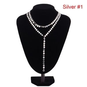 New Silver multilayer coin/disc choker necklace!